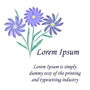 Flowers postcard Stock Illustration