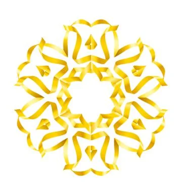 Flowers ribbon Illustrazione stock