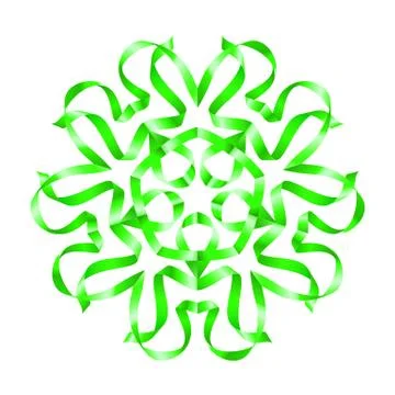 Flowers ribbon Stock Illustration