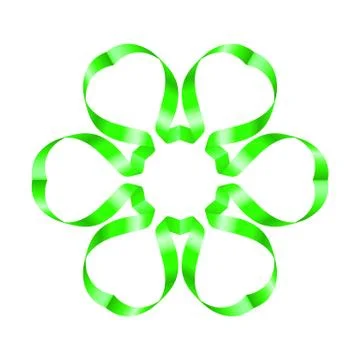 Flowers ribbon Stock Illustration