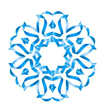 Flowers ribbon Stock Illustration