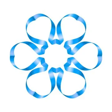 Flowers ribbon Stock Illustration