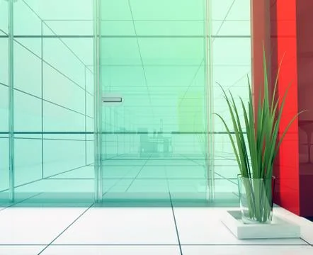 Flowers in room Stock Illustration