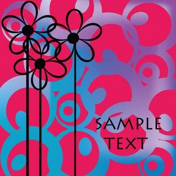 Flowers Sample text, vector art Copyright: xZoonar.com/RichardxLaschonx 15... Stock Photos