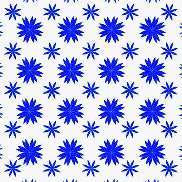 Flowers seamless isolated simple pattern design Stock Illustration