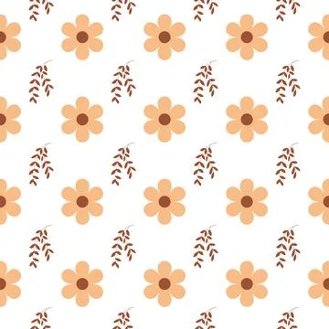 Flowers seamless pattern. Flowers pattern. Colorful flowers pattern. Flower.. Stock Illustration