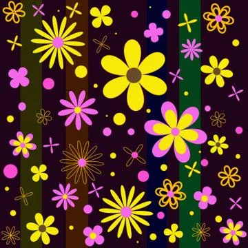 Flowers seamless pattern Stock Illustration
