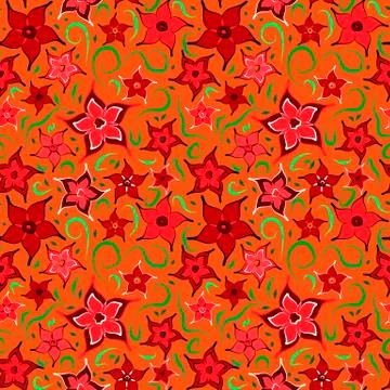 Flowers Seamless Pattern Stock Illustration