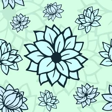 Flowers Seamless Pattern Stock Illustration