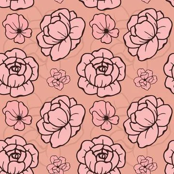 Flowers Seamless Pattern Stock Illustration