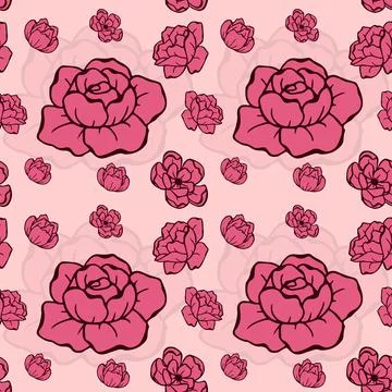 Flowers Seamless Pattern Stock Illustration
