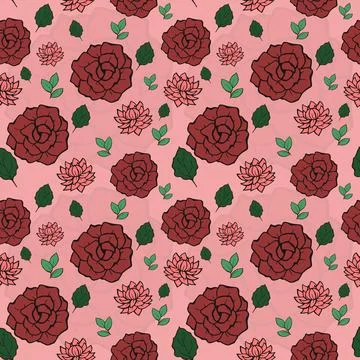 Flowers Seamless Pattern Stock Illustration