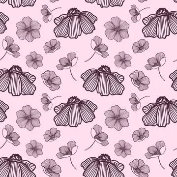 Flowers Seamless Pattern Stock Illustration