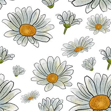 Flowers Seamless Pattern Stock Illustration