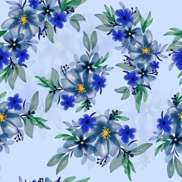 Flowers Seamless Pattern Stock Illustration