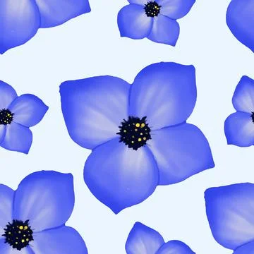 Flowers Seamless Pattern Stock Illustration