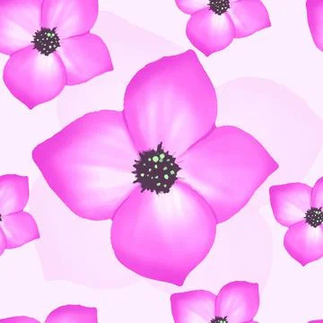 Flowers Seamless Pattern Stock Illustration