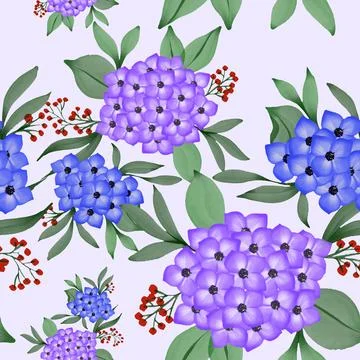 Flowers Seamless Pattern Stock Illustration
