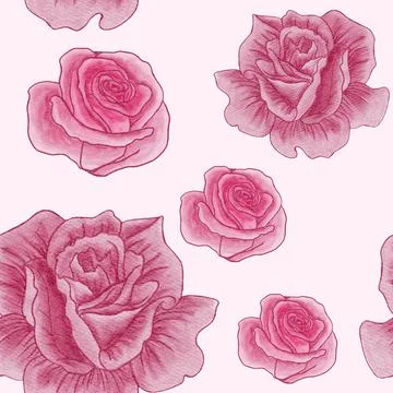 Flowers Seamless Pattern Stock Illustration