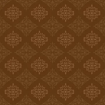 Flowers Seamless Pattern Line Art Style. Abstract Floral Pattern with Monoc.. Stockillustratie