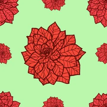 Flowers seamless pattern. Romantic background from beautiful flowers. Floral  Stock Illustration