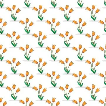 Flowers. Seamless pattern for simple backgrounds, textures, and packaging Stock Illustration
