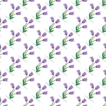 Flowers. Seamless pattern for simple backgrounds, textures, and packaging Stock Illustration