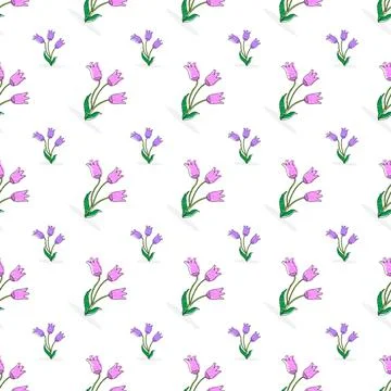 Flowers. Seamless pattern for simple backgrounds, textures, and packaging Stock Illustration