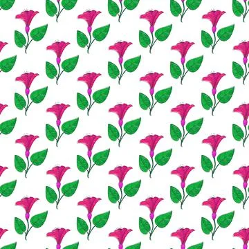 Flowers. Seamless pattern for simple backgrounds, textures, and packaging Stock Illustration