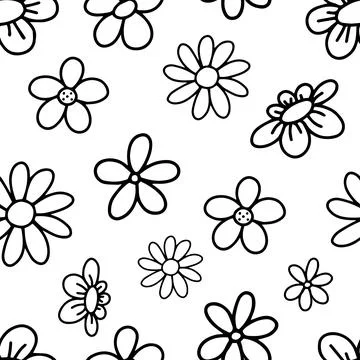 Flowers. Seamless pattern. Vector Stock Illustration