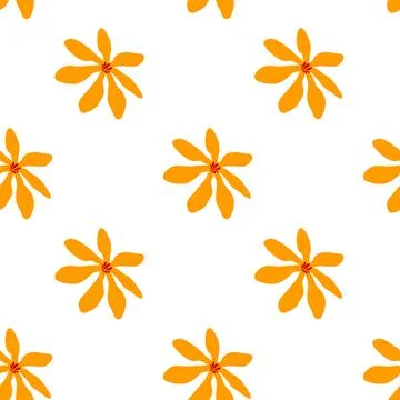 Flowers seamless pattern. Vector illustration. Stock Illustration