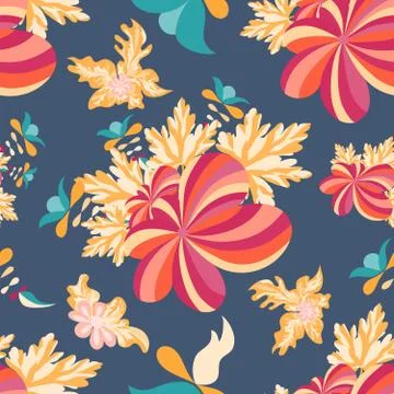 Flowers seamless vector pattern for your design Stock Illustration