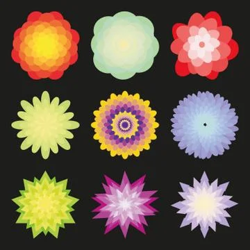 Flowers set Stock Illustration
