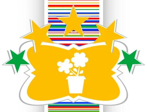 Flowers set web buttons for website or app Stock Illustration