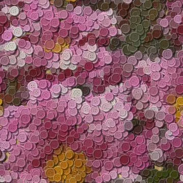 Flowers sewing buttons image generated background Stock Illustration