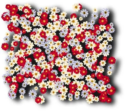 Flowers with shadow abstract background Stock Illustration