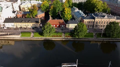 Flowers in a shape of the text turku Stock Footage 251847632