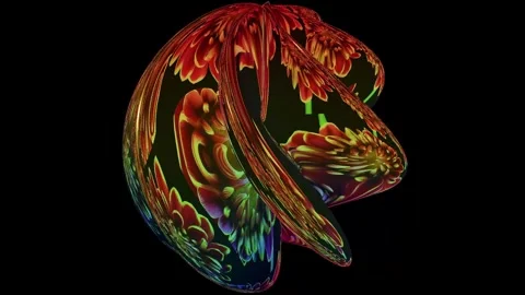 Flowers on Sphere Stock-Footage 263981180