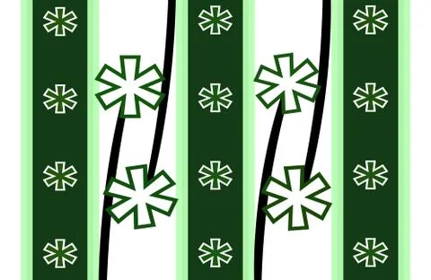 Flowers in stripes Illustrazione stock