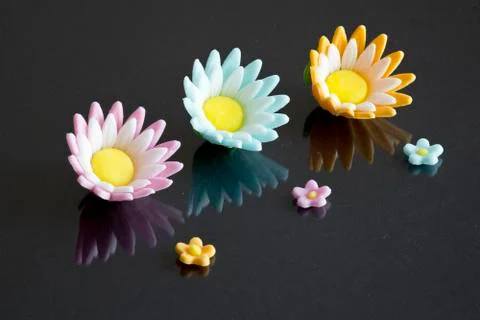 Flowers of sugar. Stock Photos
