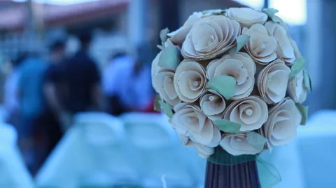 Flowers on table 2 Stock Footage 47347589