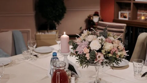 Flowers table Video stock 119521353