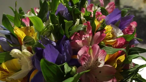 Flowers on the table Stock Footage 163566731