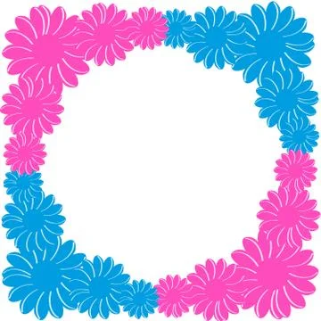 Flowers tag on white background Stock Illustration