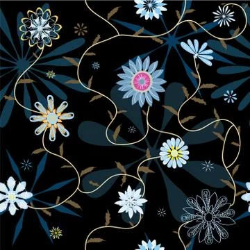 Flowers texture seamless Stock-Illustration