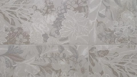 Flowers tile grey wall background for wallpaper design Stock Photos