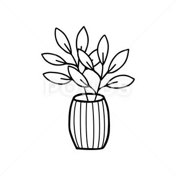 Vase Doodle Hand Drawn Outline Icon