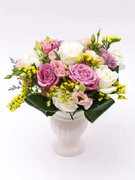 Flowers in vase Stock Photos