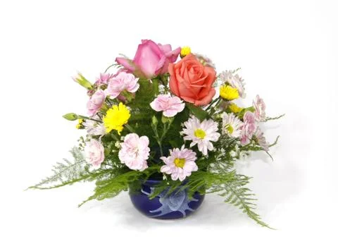 Flowers in vase Stock Photos