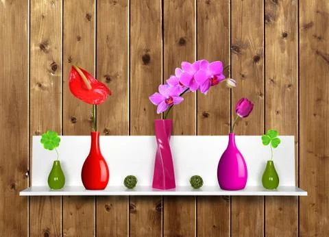 Flowers in a vase Stock Photos